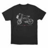 Vintage Cargo Bike Sketch Unisex T Shirt Black
