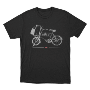Vintage Cargo Bike Sketch Unisex T Shirt Black